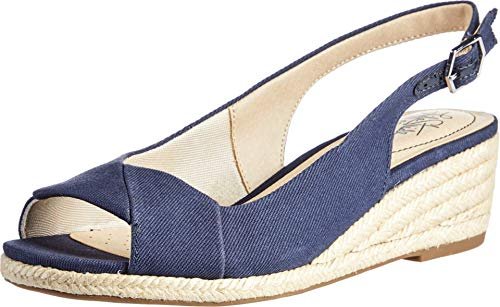 LifeStride Socialite, damskie sandały w klatce espadryle, 34 EU, granatowy, 38.5 EU