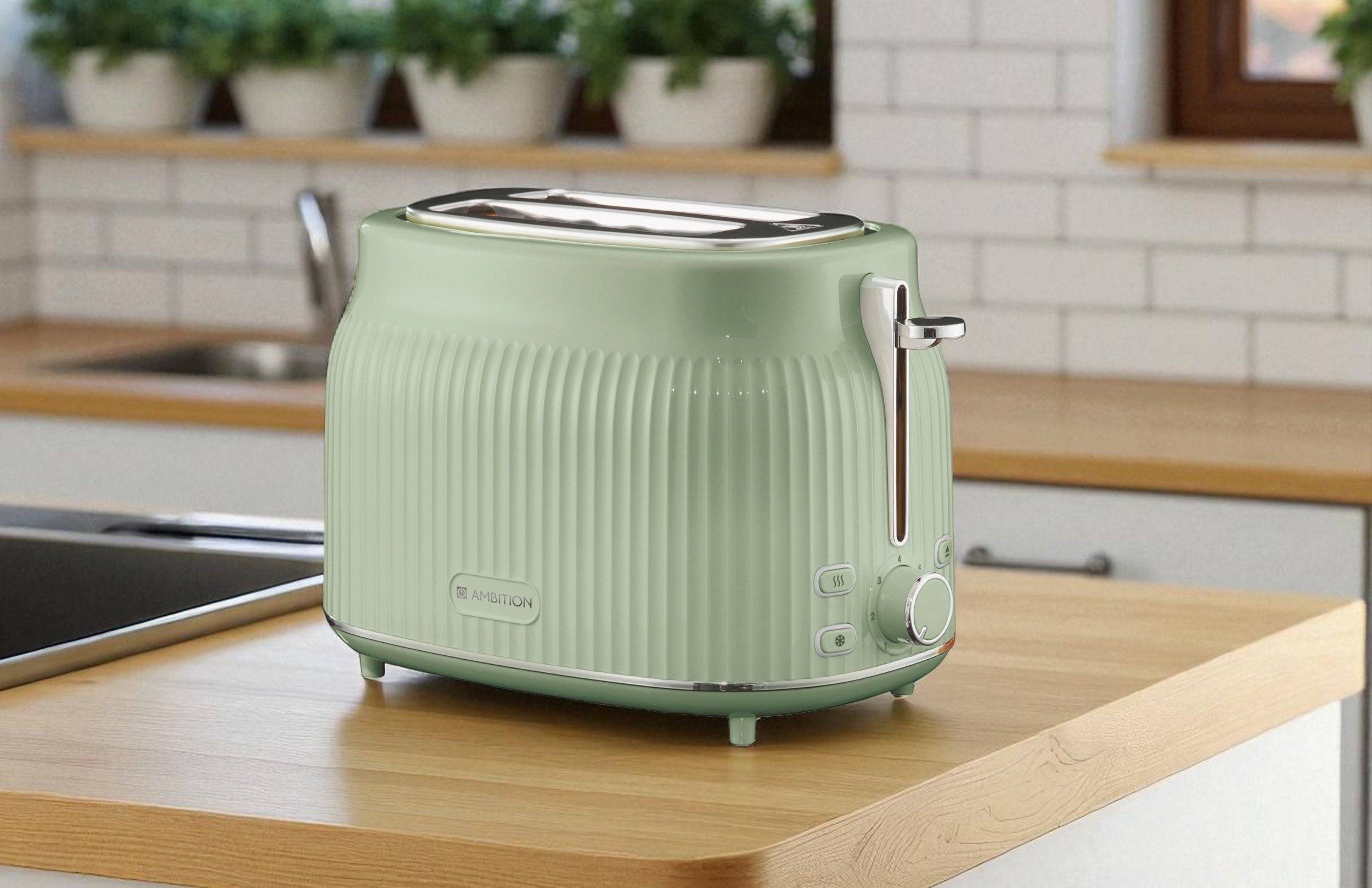 Toster na dwie kromki AMBITION ELECTRO VINTAGE szałwiowy