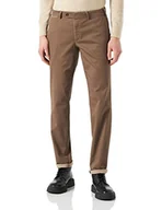 Spodenki męskie - Eurex by Brax Męskie spodnie Joe Cotton Flex, z płaskim przodem, BEIGE, 48 - miniaturka - grafika 1