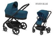 Wózki dziecięce - CYBEX BALIOS S LUX BLACK FRAME 3w1 River Blue - miniaturka - grafika 1
