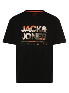 Jack & Jones Koszulka męska - JJLuke Mężczyźni Bawełna czarny nadruk, S - Koszulki męskie - miniaturka - grafika 1