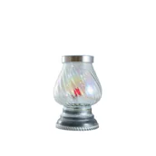 Lampiony i znicze - Znicz solarny ZK 2 24,5 x 16 cm 26 h srebrny - miniaturka - grafika 1