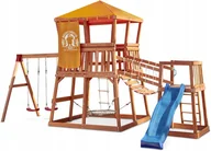 Place zabaw - WIELKI Drewniany PLAC ZABAW Grizzly Grotto HUŚTAWK - miniaturka - grafika 1