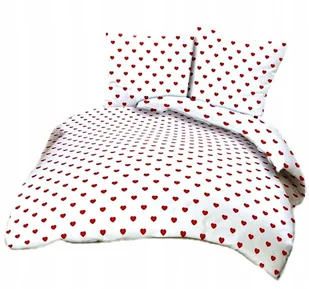 pościel bawełna lux 220x220 + 2 poszewka B 207-15 serca czerwone na białym - Pościel pościel bawełna lux 220x220 + 2 poszewka B 207-15 serca czerwone na białym - Pościel - miniaturka - grafika 1