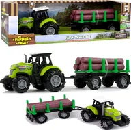 Samochody i pojazdy dla dzieci - Qulki Ciągnik Traktor MASZYNA ROLNICZA Przyczepa - miniaturka - grafika 1