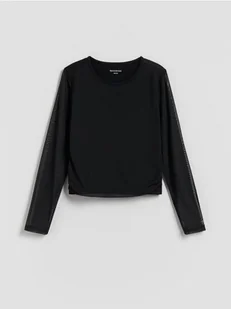 Reserved - Dwuwarstwowa bluzka - czarny - Bluzki dla dziewczynek - miniaturka - grafika 1