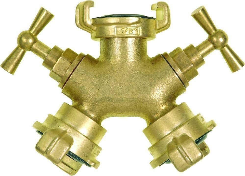 GEKA Zawor 2-drozny GEKA mosiadz, z regulowanym zaworem zamykajacym z szybkozlaczem klowym