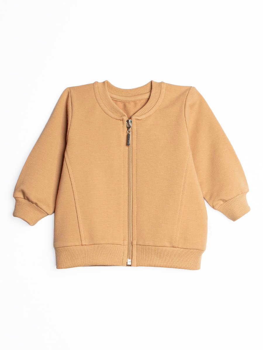 Chłopięca bluza rozpinana karmelowa Nicol r.68
