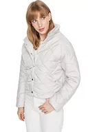Kurtki damskie - Trendyol Damska kurtka zimowa, jednokolorowa, oversize, Stone, XS, KAMIEŃ - miniaturka - grafika 1