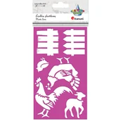 Zabawki kreatywne - Szablon plastkowy 105x180mm Zagroda - Titanum - miniaturka - grafika 1