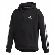 Bluzy dla dziewczynek - Bluza dziecięca Adidas 3-STRIPES Full-zip Hoodie 1 - miniaturka - grafika 1