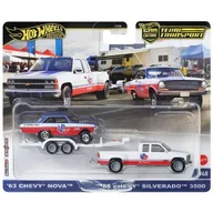 Samochody i pojazdy dla dzieci - '63 Chevy Nova + '88 Chevy Silverado 3500 Hot Wheels Premium 1:64 - miniaturka - grafika 1