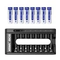 Ładowarki i akumulatory - Ładowarka akumulatorowa R03/AAA i R6/AA Li-ion 1,5V / NiMH Xtar BC8 + 8x Akumulator Xtar R6/AA 1,5V Li-ion 2000mAh - miniaturka - grafika 1