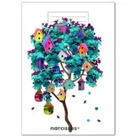 Zeszyty szkolne - NARCISSUS Zeszyt A5/32K kratka PP Fun Birdhouses (4szt) - - miniaturka - grafika 1