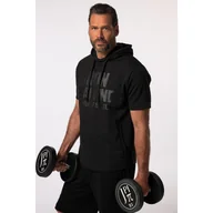 Bluzy sportowe męskie - Męska Bluza z kapturem Iron Anvil fitness rękaw 1/2 szybkoschnąca kaptur - miniaturka - grafika 1