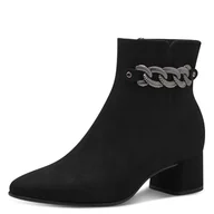 Botki damskie - MARCO TOZZI Damskie botki Zip+Slip 2-25352-43, czarny, 39 EU - miniaturka - grafika 1