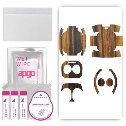 folia naklejka skórka strukturalna na TYŁ+BOKI do Samsung Galaxy Buds 2 - Drewno Tygrysie - apgo SKINS