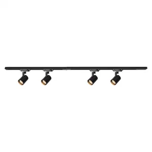 MILAGRO ML0684 Zestaw Volf Track Czarny 4xGU10 1,5m - Lampy sufitowe - miniaturka - grafika 1