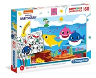 Puzzle - Clementoni Puzzle 60el Double Face Baby Shark 26093 - miniaturka - grafika 1