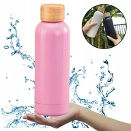 Shakery i bidony sportowe - Butelka Na Wode Termos Metalowy Bidon Sportowy Na Siłownie Fitness 500ml - miniaturka - grafika 1