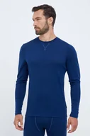 Bielizna sportowa męska - Helly Hansen longsleeve funkcyjny Merino kolor granatowy - miniaturka - grafika 1