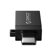 Adaptery i przejściówki - Orico ADAPTER USB-C - USB-A 3.1, M/F, CZARNY, ALU CBT-UT01-BK-BP - miniaturka - grafika 1