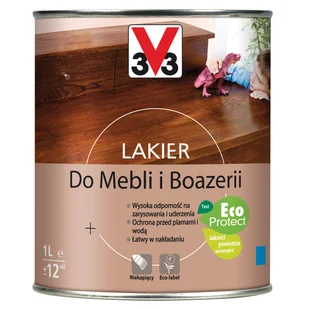Lakier DO MEBLI I BOAZERII 1 l Dąb ciemny Połysk V33 - Farby i impregnaty do drewna - miniaturka - grafika 1