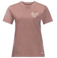Koszulki i topy damskie - Jack Nature Tee W 1808741-3068 Różowe M - miniaturka - grafika 1