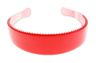 Jubileo, Opaska do włosów czerwona plastikowa red - Ozdoby do włosów - miniaturka - grafika 1