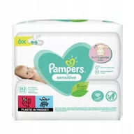 Chusteczki nawilżane - Pampers Sensitive Wipes Chusteczki Nawilżane 6x52=312szt - miniaturka - grafika 1