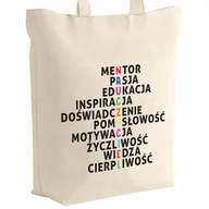 Torby i wózki na zakupy - Torba bawełniana z dnem Dzień Nauczyciela Dla Nauczyciela Nauczycielki - miniaturka - grafika 1
