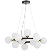 Lampy sufitowe - NOWOCZESNA LAMPA WISZĄCA CZARNO-MOSIĘŻNA MARSIADA W15 - miniaturka - grafika 1