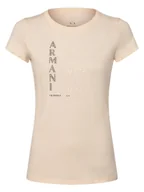 Koszulki i topy damskie - Armani Exchange T-shirt damski Kobiety Bawełna różowy nadruk, S - miniaturka - grafika 1