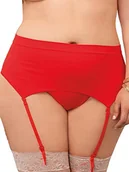 Akcesoria do bielizny - iCollection IC7117X rozmiar 3/4 czerwona bezszwowa podwiązka z wysokim stanem - miniaturka - grafika 1