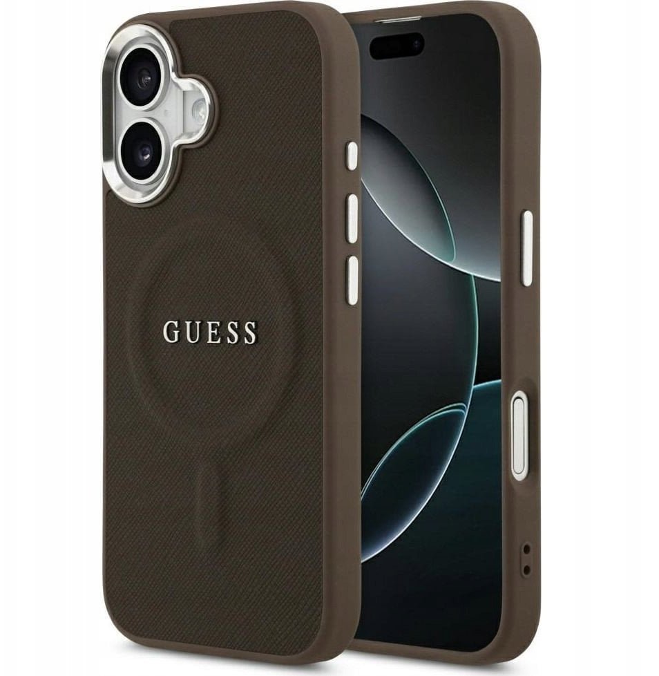 Guess Classic Logo MagSafe Case for iPhone 17 Brown