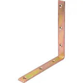 Zawiasy, okucia i inne akcesoria - Kątownik konstrukcyjny 160 mm / 160 mm x 20 mm ocynkowany na żółto - miniaturka - grafika 1