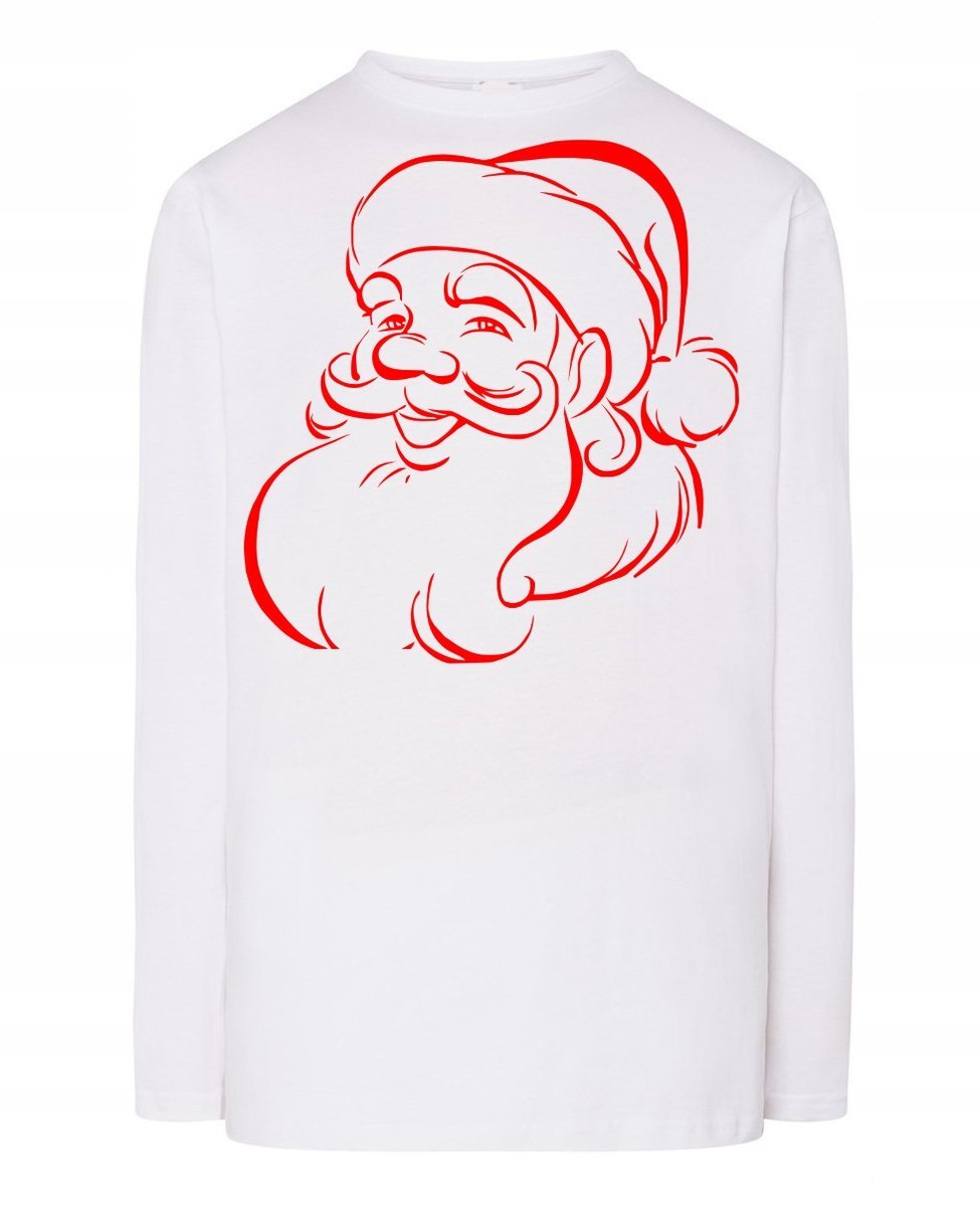 Longsleeve świąteczny nadruk Mikołaj Rozm.4XL
