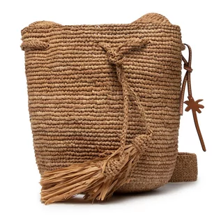 Torebki damskie - Torebka MANEBI - Beach Bucket V 2.2 AE Tan Natural Raffia - grafika 1