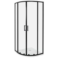 Kabiny prysznicowe - Beliani Kabina prysznicowa JUKATAN 80 x 80 x 185 cm Czarny - miniaturka - grafika 1