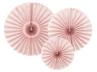Dekoracje sali - PartyDeco Rozeta wisząca "Classic Pink", różowe, 3 szt RPK22-081BR - miniaturka - grafika 1