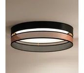 Lampy sufitowe - Duolla-LED Plafon ROLLER DUO SHINY LED/24W/230V śr. 45 cm czarny/miedziany - miniaturka - grafika 1