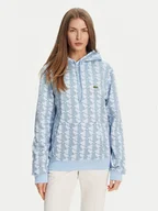 Bluzy damskie - Lacoste Bluza SH2855 Błękitny Classic Fit - miniaturka - grafika 1