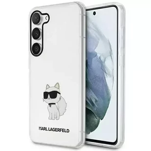 Etui ochronne na telefon Karl Lagerfeld KLHCS23SHNCHTCT do Samsung Galaxy S23 S911 transparent hardcase Ikonik Choupette - Etui i futerały do telefonów - miniaturka - grafika 1