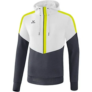 Erima Squad męska bluza z kapturem, biała/zielona/ekologiczna limonka, XXL 1072010 - Bluzy męskie - miniaturka - grafika 1