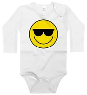 Body dla niemowląt - Body dziecięce Emoji Emotikon Uśmiech W Okularach 86/92 - miniaturka - grafika 1