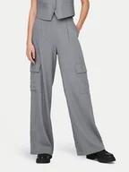 Spodnie damskie - JDY Spodnie materiałowe Say 15325001 Szary Wide Leg - miniaturka - grafika 1