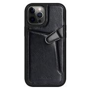 Etui i futerały do telefonów - Nillkin Aoge Leather Case Apple iPhone 12 Black - miniaturka - grafika 1