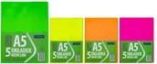 Szkolne artykuły papiernicze - Okładka A5 Neon Line 5szt Astra - miniaturka - grafika 1
