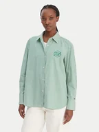 Koszule damskie - Tommy Hilfiger Koszula WW0WW48190 Zielony Regular Fit - miniaturka - grafika 1