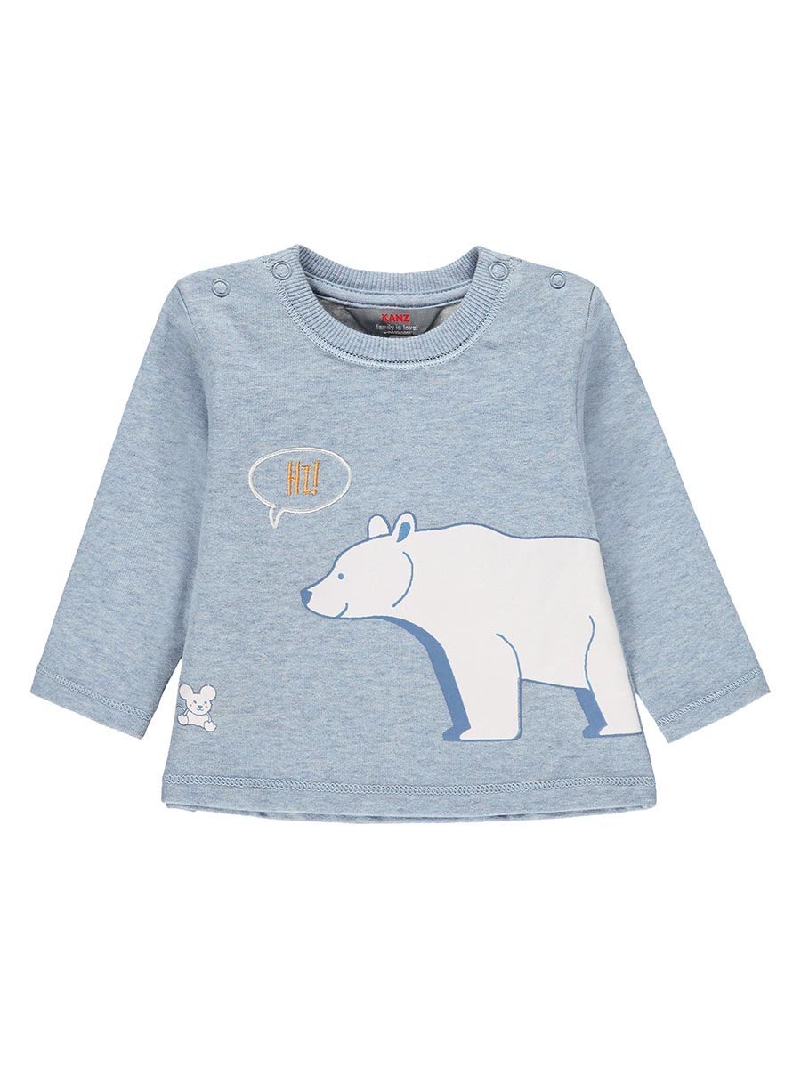 Niemowlęca bluzka z długim rękawem niebieska Kanz r.74